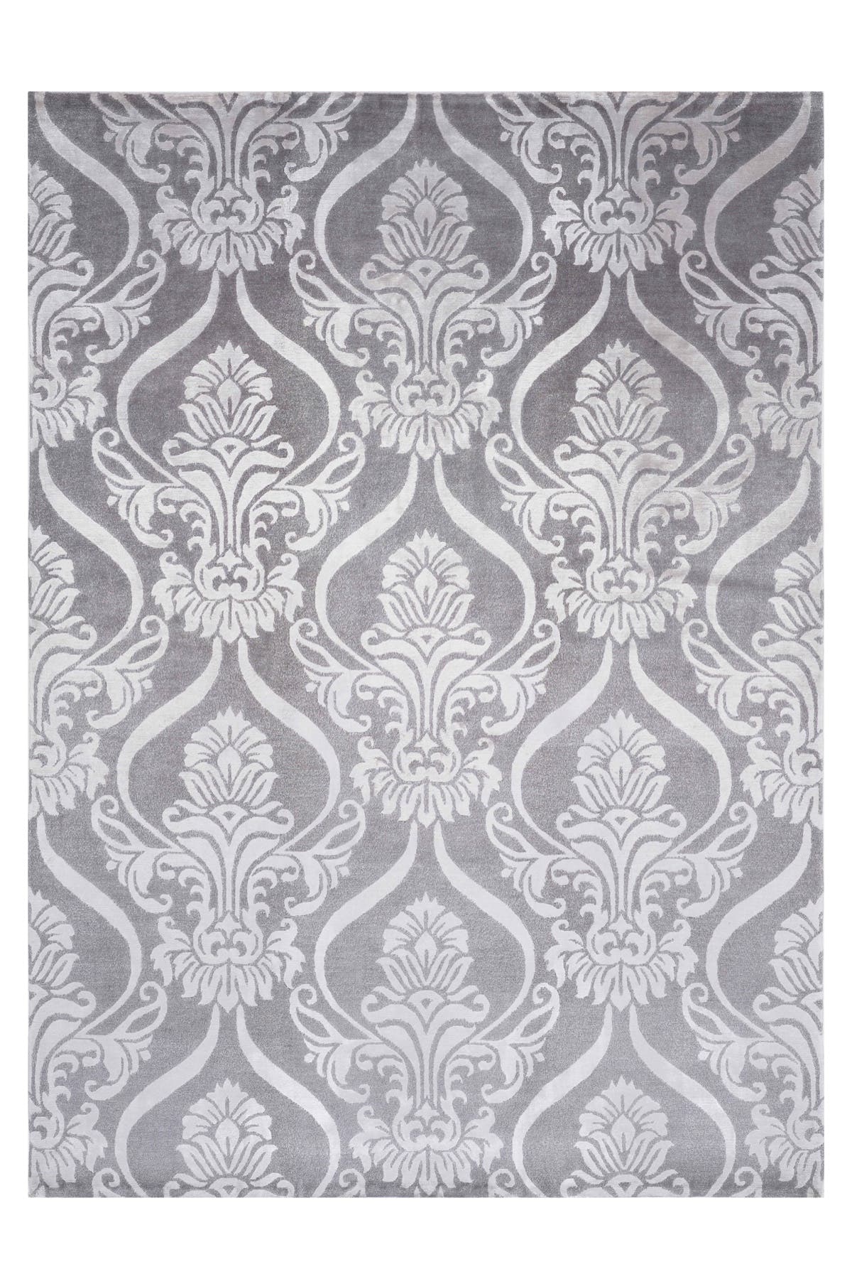Nepal 3538 El Dokuma Kalın Bambu Halı 177x245 - Gri — üstten görünüm