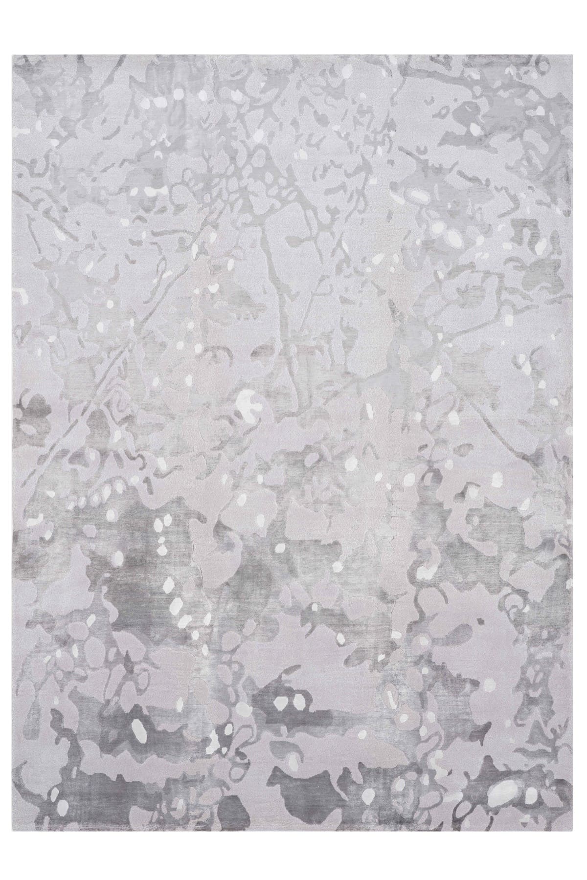 Nepal 3561 El Dokuma Kalın Bambu Halı 177x245 - Gri — üstten görünüm