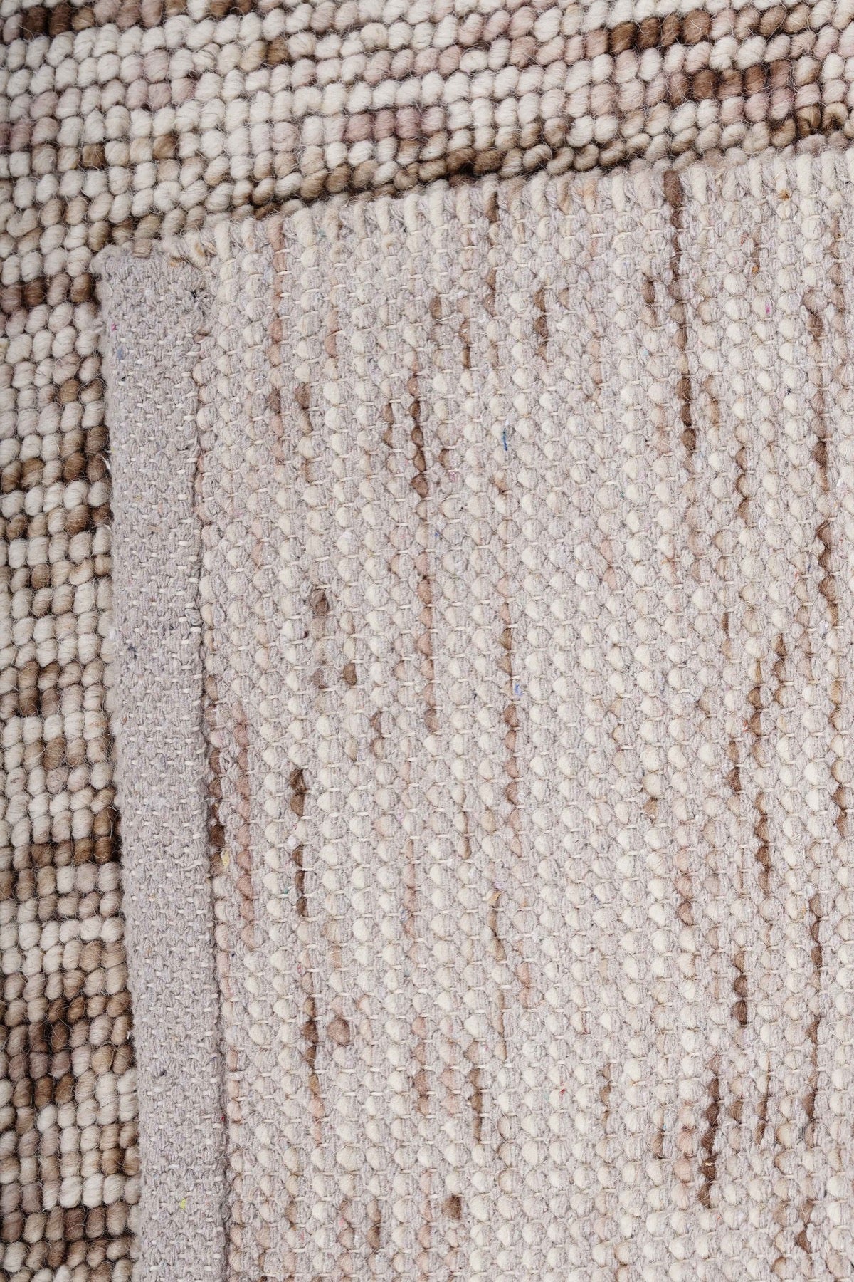 Nepal 3584 El Dokuma Kalın Yün Kilim — üstten görünüm