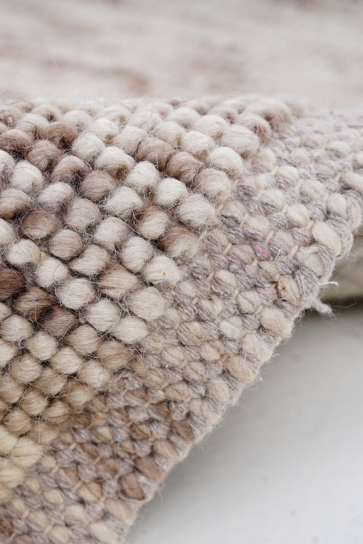 Nepal 3584 El Dokuma Kalın Yün Kilim — detay 2