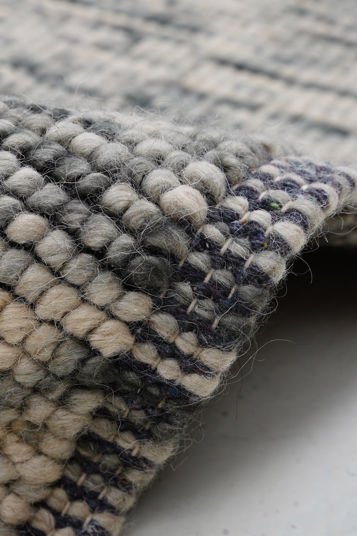 Nepal 3585 El Dokuma Kalın Yün Kilim — detay 1