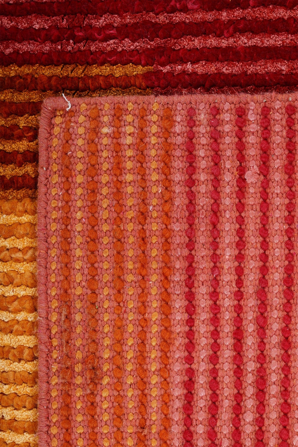 Nepal 3588 El Dokuma Kalın Yün Kilim — detay 4