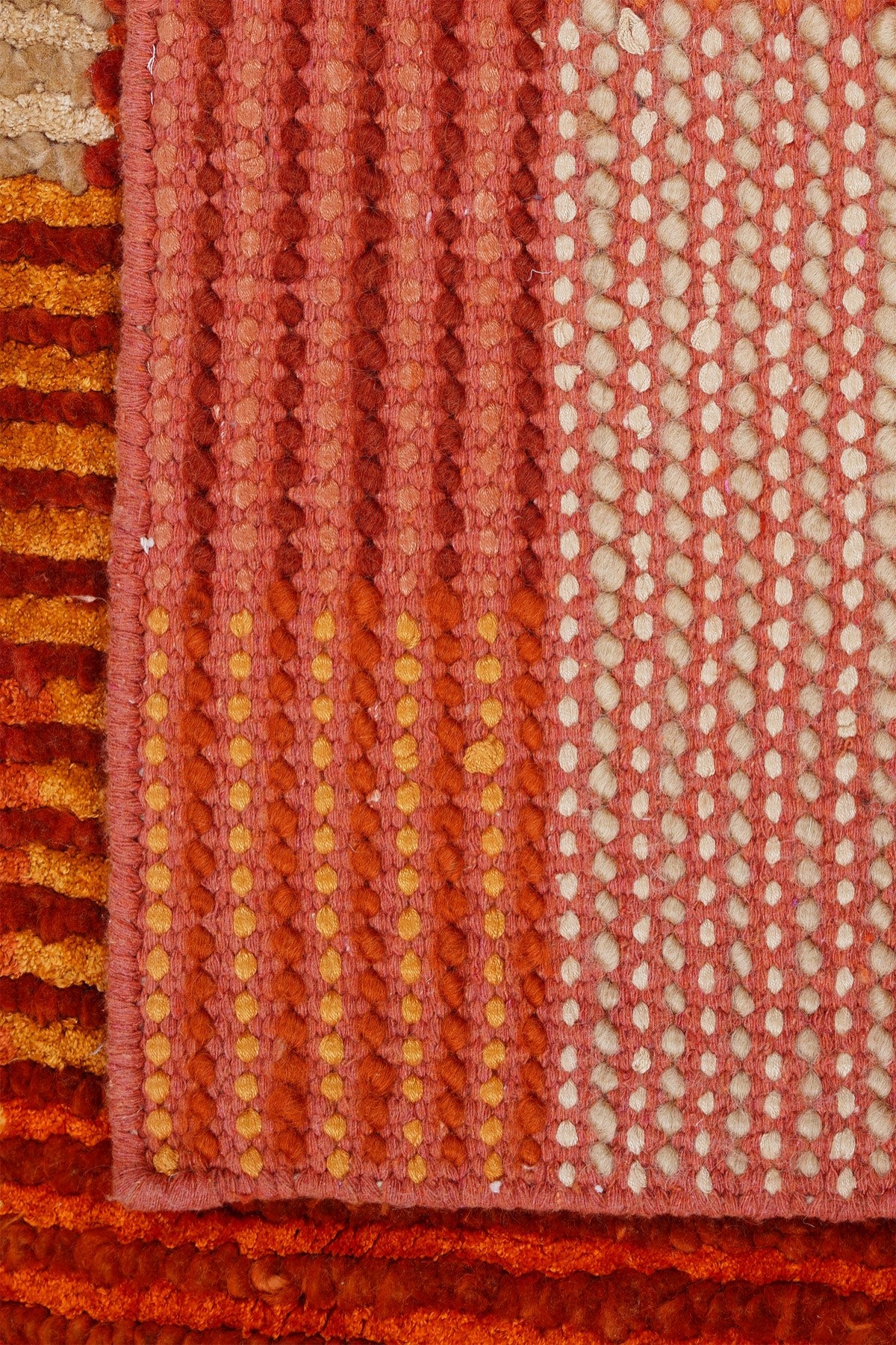 Nepal 3588 El Dokuma Kalın Yün Kilim — detay 5
