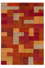 Nepal 3588 El Dokuma Kalın Yün Kilim — üstten görünüm