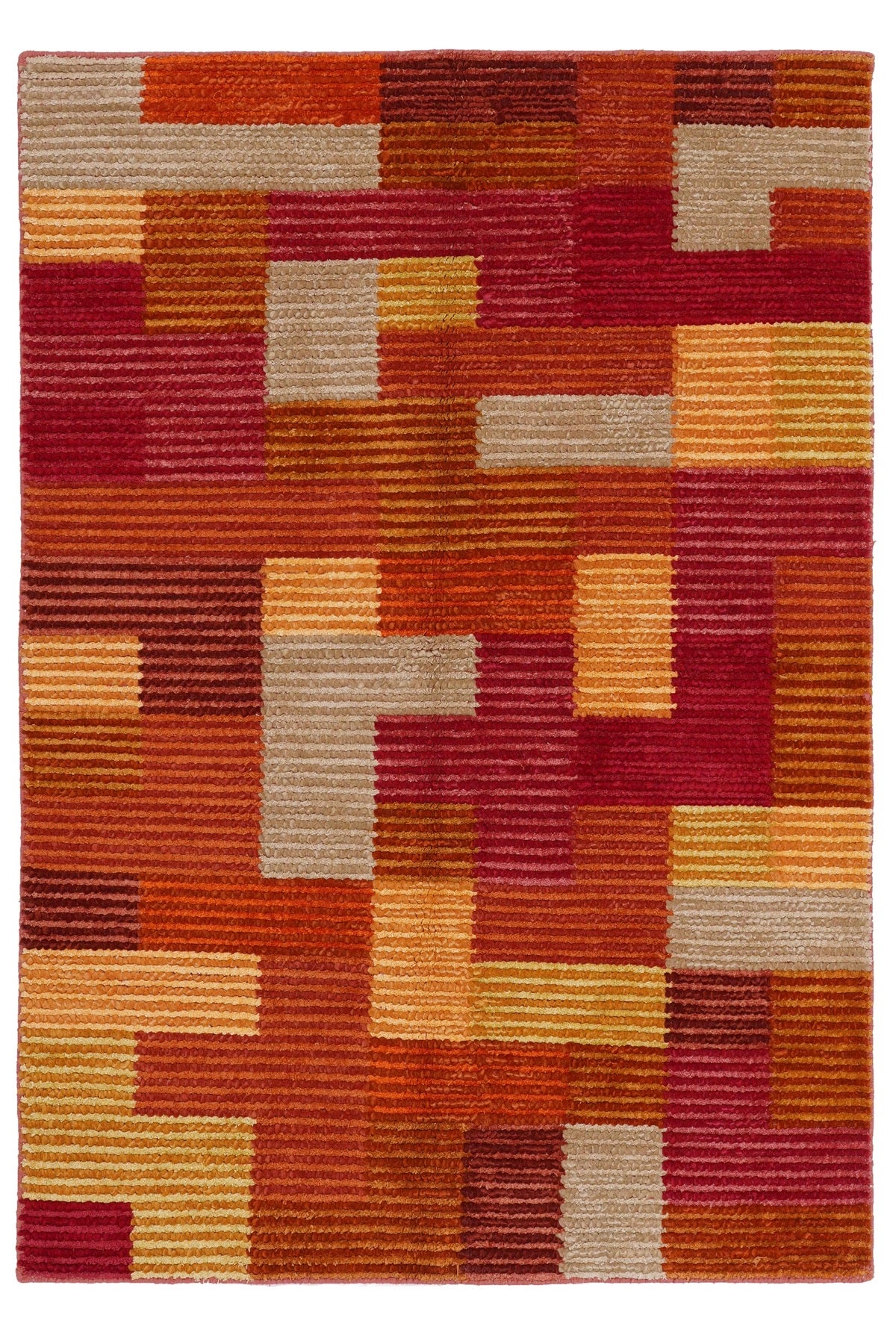 Nepal 3588 El Dokuma Kalın Yün Kilim — üstten görünüm