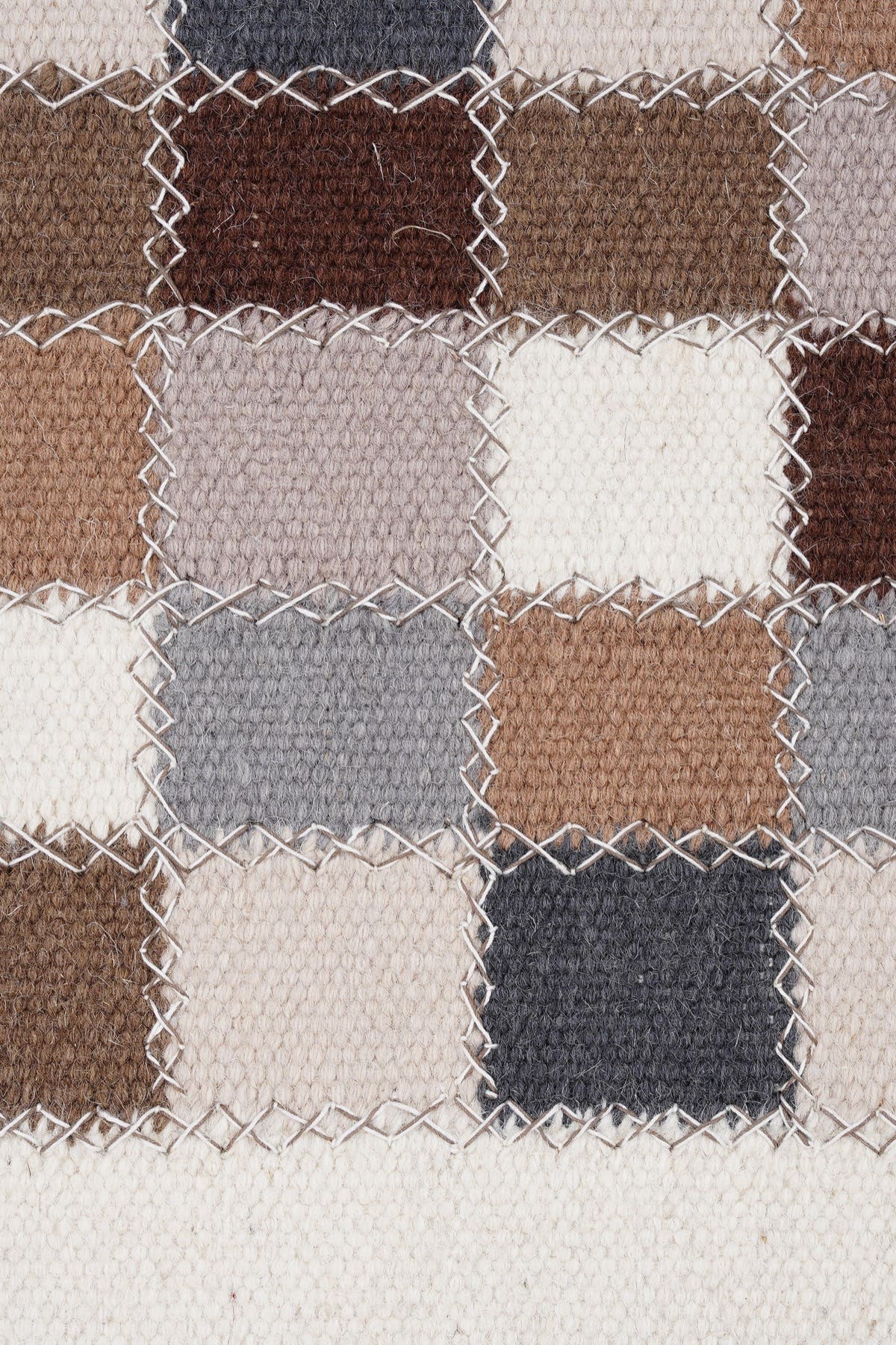 Nepal 3589 El Dokuma Kalın Yün Kilim — detay 2