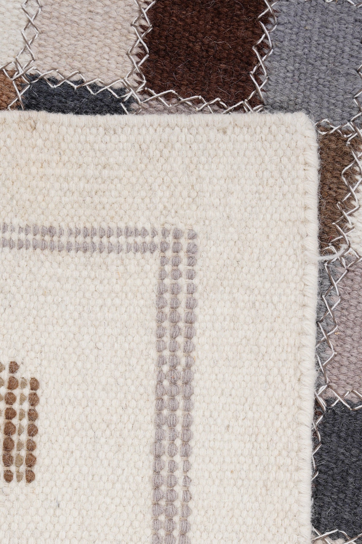 Nepal 3589 El Dokuma Kalın Yün Kilim — detay 5