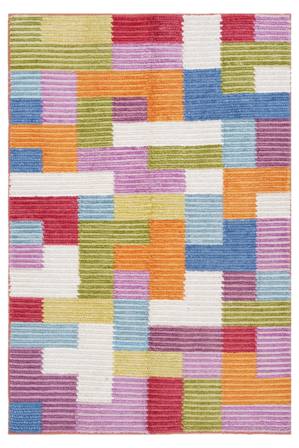 Nepal 3592 El Dokuma Kalın Yün Kilim — üstten görünüm