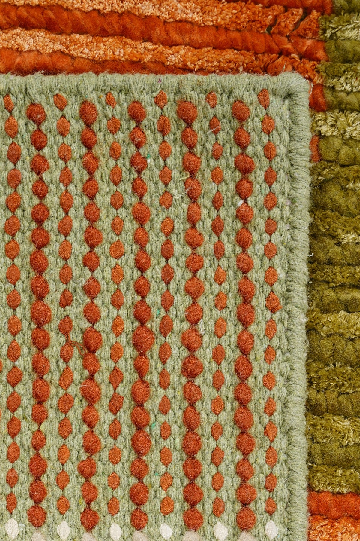 Nepal 3596 El Dokuma Kalın Yün Kilim — detay 4