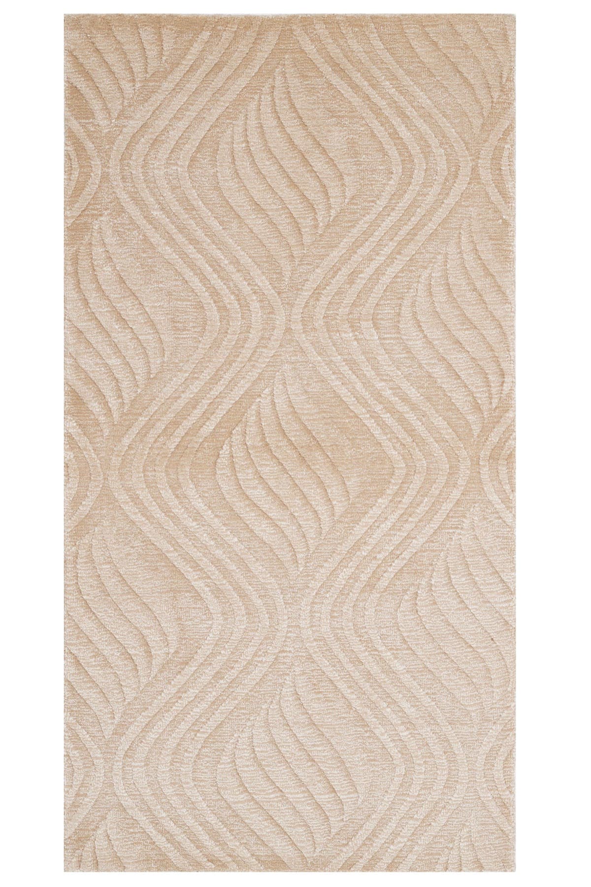 Nepal 3616 El Dokuma Kalın Bambu Halı 80x150 - Sarı — üstten görünüm