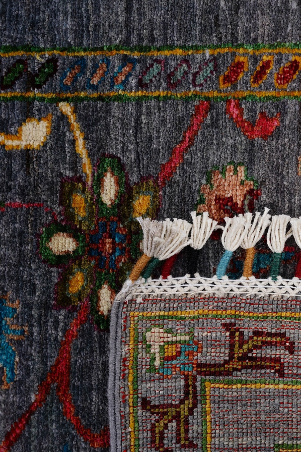 RHMN Afgan Orjin El Dokuma Yün Halı — detay 3